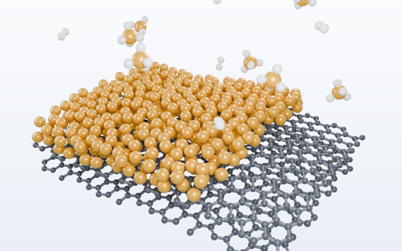 Atomistic view of a Si nanolayer grown on carbon by chemical vapour deposition